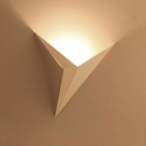 Applique murale d'intérieur LED 3W, applique murale blanche triangulaire créative 3000K applique murale blanc chaud-MCJ (1/4)
