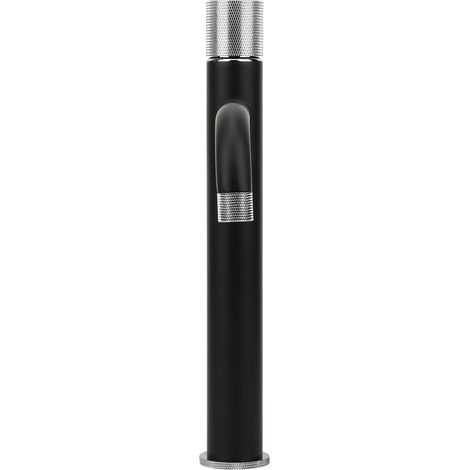 Robinet de lavabo en cuivre G1/2 avec mitigeur eau chaude/eau froide et bec courbé, blanc (1/5)
