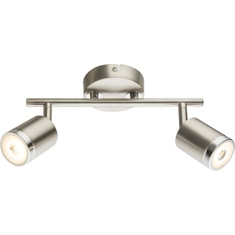 Plafonnier double spot nickel mat 2x LED 3000K
