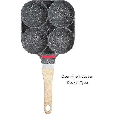 Poêle à crêpes et à œufs en aluminium avec poignée (compatible avec les plaques à induction et les feux ouverts) (1/5)