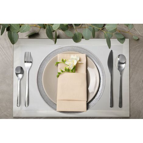 MELINDA TISCHDECKEN-SET 4-TEILIG 30X40CM WEISS (1/4)