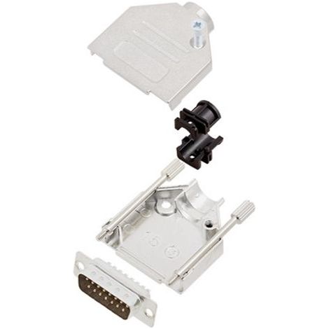 TRU COMPONENTS TCDTZK15DBPK 7708496 Kit embase SUB-D mâle 180 ° Nombre de pôles: 15 fût à souder 1 pc(s) (1/2)