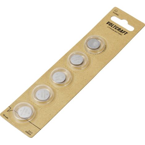 VOLTCRAFT Pile bouton CR 1620 3 V 5 pc(s) 70 mAh lithium VC-16107960