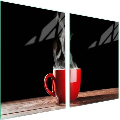 Plaque de protection en verre pour cuisinière 2x45x52 Café (1/5)