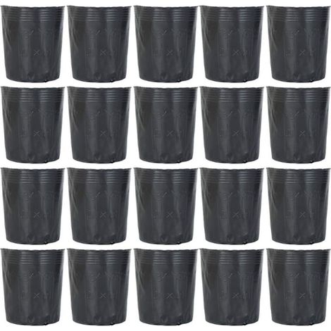 Lot de 300 Pots Plastique pour Semis 9X9 Cm avec Drainage Supports pour Pépinière De Fleurs Et Légumes Réutilisables Et Légers pour Jardinage (1/5)
