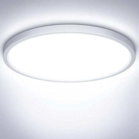 Plafonnier LED 32W IP44 Étanche, 6500K 2400LM, Lampe Ronde 30cm pour Salle de Bain, Chambre, Salon Ortviai (1/4)