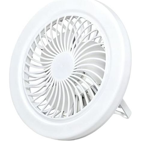 Deckenventilator, LED-Beleuchtung, 7200-mAh-Akku, Wandmontage, 3 Geschwindigkeitsstufen, praktisch, Wohnzimmer, Schlafzimmer, weiß