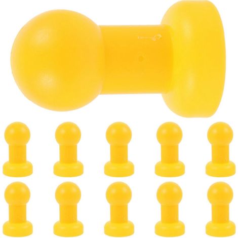 Lot de 10 embouts de rechange pour poteaux de trampoline enfant-9.00X4.80X4.80CM-Yellow (1/3)