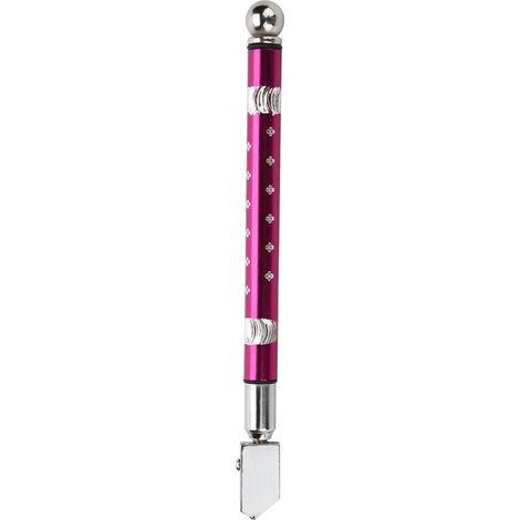 Coupe-verre portable de type roue avec poignée antidérapante pour une coupe de 3 à 15 mm (violet)