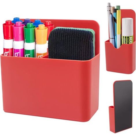 Magnetischer Stiftehalter 2er-Pack Magnetischer Stiftehalter mit geräumigen Fächern Stifteorganizer Für Stifte und andere Schreibwaren Zur von an (1/5)
