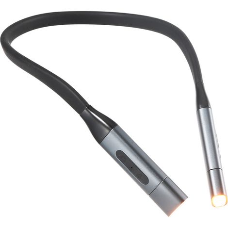 Lampe de lecture de cou, lampe de livre LED 3 couleurs, lampe de cou multifonctionnelle à suspendre pour lire, tricoter, camper, réparer (rechargeable par USB/luminosité réglable) (1/5)