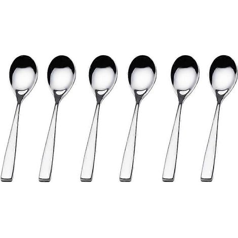 Stück kreative Teelöffel, Kaffeelöffel, Dessertlöffel, Suppenlöffel aus Edelstahl 304-15.40X2.80X0.50CM-Silver (1/3)