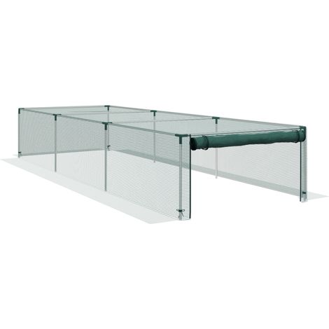 Tente de protection pour plantes 1,25 x 3,73 m avec porte zippée et filet anti-insectes résistant au vent (1/5)
