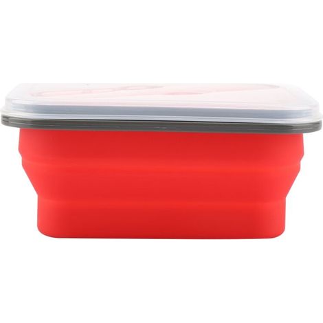 600ml Silicone Collapsible Portable Lunch Box Bowl Folding Food Storage Container Red