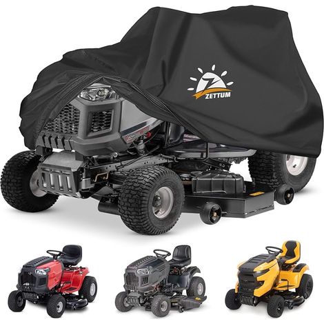 Housse de tondeuse à gazon autoportée – Bâche de Protection tracteur de pelouse imperméable et robuste, housse de tondeuse extérieure 600D universelle avec sac de rangement (1/5)