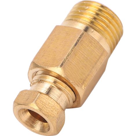 Raccord tuyau huile laiton raccord tube droit adaptateur pour conduit nylon cuivre aluminium PD418 (1/5)