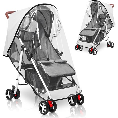 HOTUT Universal Rain Cover for Pushchairs, Universal Rain Cover for Pushchairs, Universal Rain Cover, Good Wind, Dust, Snow, Air Circulation (1/5)