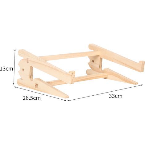 Laptopständer aus Holz, universell, ergonomisch und stabil, komfortable Höhe von 11 bis 17 Zoll, leicht zu transportieren (1/5)
