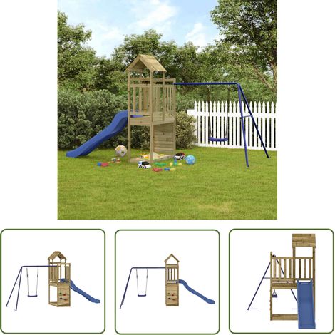 The Living Store Spielturm Imprägniertes Kiefernholz - Holzspielplatz - Outdoor Spielgeräte - Gartenmöbel - Kindgerechtes Spielzeug - Spielturm (1/5)