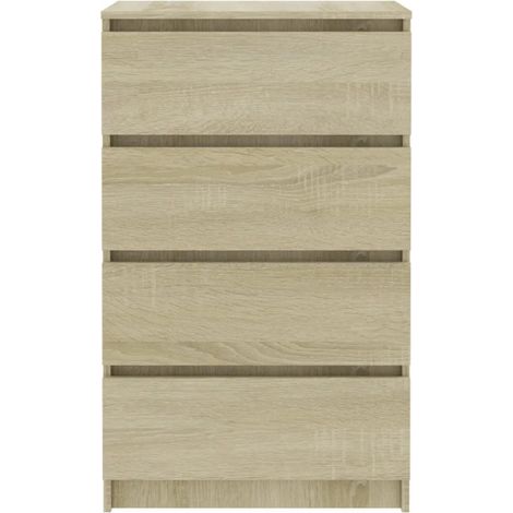 Commode haute 4 tiroirs chêne clair Agency (1/5)