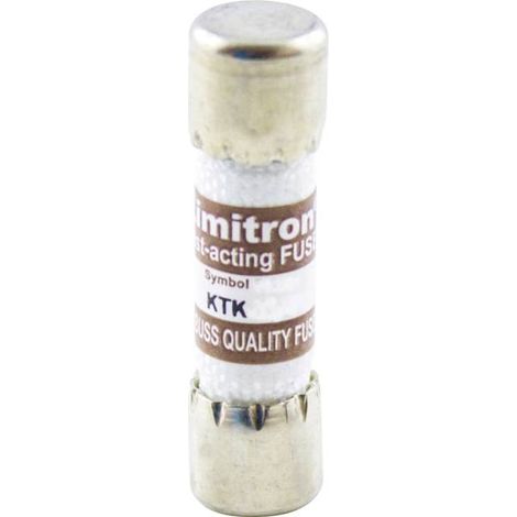 Bussmann by Eaton KTK 0.5 A Fusibile (Ø x L) 10.3 mm x 38 mm 0.5 A 600 V Super rapido Contenuto 1 pz.