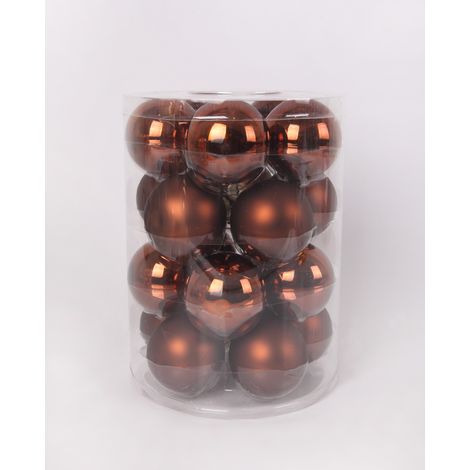 TrendLine Weihnachtskugeln aus Glas Ø 6 cm espresso 20 Stück Weihnachtskugel