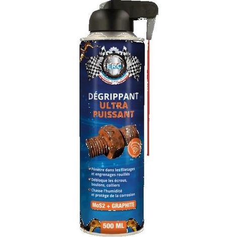 Dégrippant - Ultra puissant - Desserre écrous, raccords, pièces métalliques - ERC - 500ml
