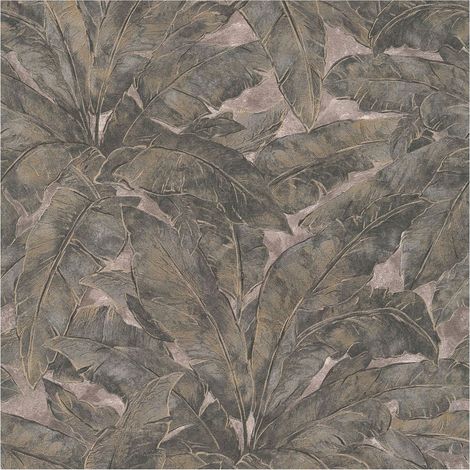Nature wallpaper wall Profhome 369271 non-woven wallpaper slightly textured with floral ornaments matt silver beige black 5.33 m2 (57 ft2) (1/5)
