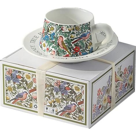 Ensemble de tasses à café en céramique peintes rétro tasse à thé et soucoupe médiévales à la - Lazozo - mode coffret cadeau 260 ml (1/3)