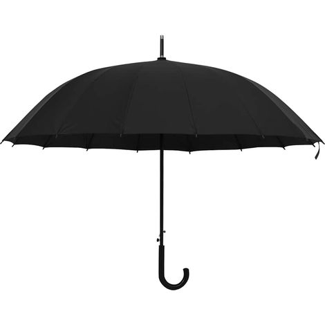 vidaXL Paraguas automático negro 120 cm (1/2)