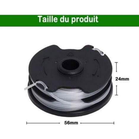 Bobines de rechange pour débroussailleuse - - Compatible Parkside PRTA 20-Li C3 - Lot de 6 - Fil Ø 1,65 mm/8,3 m - ABS (1/4)