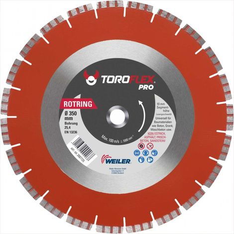 Disque diamant à tronçonner 350 mm avec segments turbo