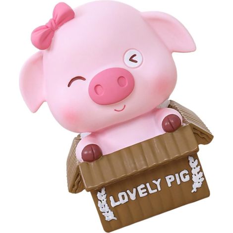 Tirelire Cochon Cartoon Adorable en Vinyle 1 Pièce (1/5)