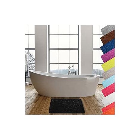 TAPPETO BAGNO IN MICROFIBRA SCHIUMA- Nero cm 50x80- SPIRE- pezzi 1 (1/4)