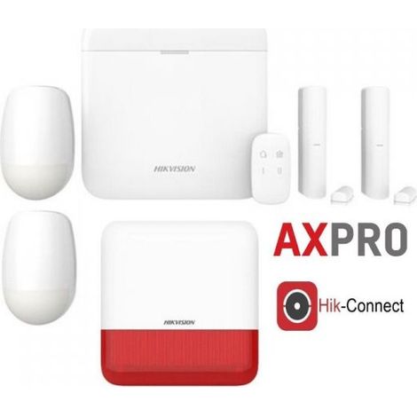 KIT ALLARME HIKVISION AXPRO GSM ANTIFURTO CASA SENZA FILI SIRENA WIRELESS APP