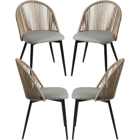 Packs Sillas Comedor - Pack 4 Sillas Misal - Gris oscuro (1/5)