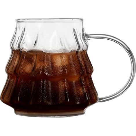 Tasse à café d'arbre de Noël,Tasse en verre d'arbre de Noël de lait en verre à café décorative pour arbre de noël, jolie tasse à festive, vacances d'hiver, anniversaire (1/5)