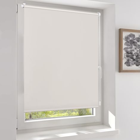 Sekey Verdunklungsrollo ohne Bohren Klemmfix Doppelseitig gleichfarbig Freihängendes Seitenzugrollo effektiver Sonnenschutz und Sichtschutz Rollo Verdunkelung, Taupe 80 x 210 cm