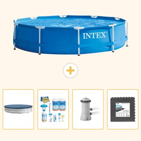 Intex Piscine Tubulaire Ronde - 366x76 cm - 5-pièces SCB3 (1/5)
