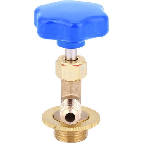 Ouvre-bouteille de réfrigérant avec valve de distribution en laiton 1/4 SAE pour climatisation R134/R22 (1/5)