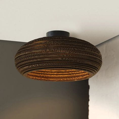 [GEBRAUCHT] B-Ware Osram Deckenleuchte Lampe Drop Braun ø 40 Cm Wellpappe E27