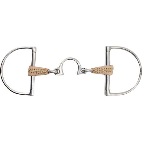 filetto inglese per cavalli a d segundo snodato con ponte mm 135 da 18 mm chiamata da 85 mm