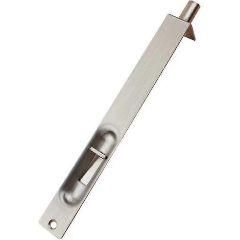 Lot de 4 verrous encastrés 6 pouces, verrous encastrés robustes pour porte double, serrure solide pour porte-fenêtre (nickel satiné brossé) (1/4)