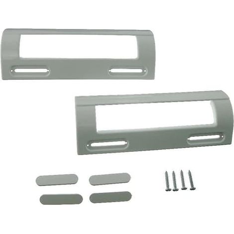 2 poignées de porte universelles blanches Logic pour réfrigérateur/congélateur, 80 mm à 150 mm (1/2)
