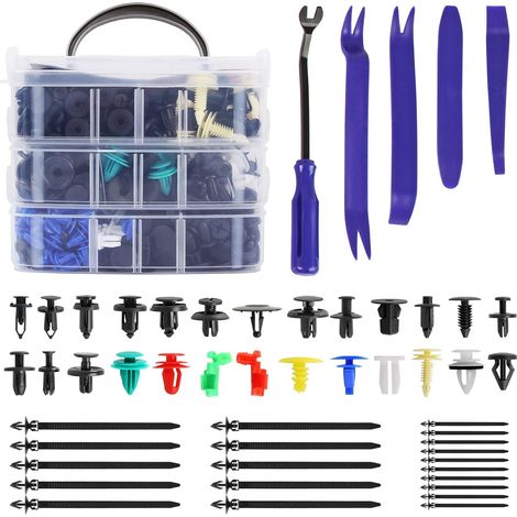 935PCS Rivet Clips Plastique, Rivet Plastique Fixation,clips fixation voiture (modèle 4) (1/5)