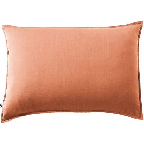 Taie d'oreiller "Lysandre" toutes dimensions "Lyocel" L'effet Papillon - Lysandre Terracotta - - Lysandre Terracotta - Taie d'oreiller 50 x 70 cm (1/3)