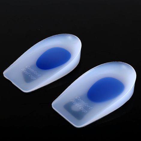 1 paire de semelles orthopédiques en silicone avec coussinet antichoc pour talonnette, soin plantaire et soulagement de la douleur (L) (1/5)