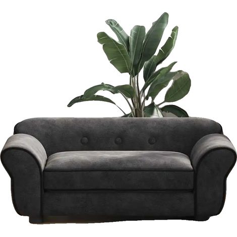 Sofá para mascotas, material suave, diseño cómodo, negro. (1/2)