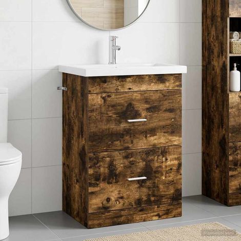 Juego de muebles de baño Roble Ahumado 61 x 40 x 84,5 cm