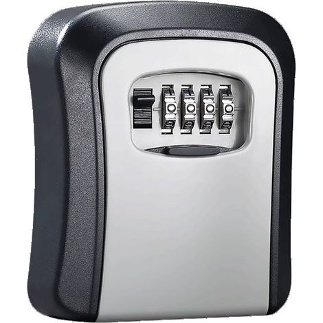 Coffre-fort à clés extérieur avec serrure à combinaison - Porte-clés - Gris - ABS - 10,5 x 9,5 x 4,2 cm (1/5)